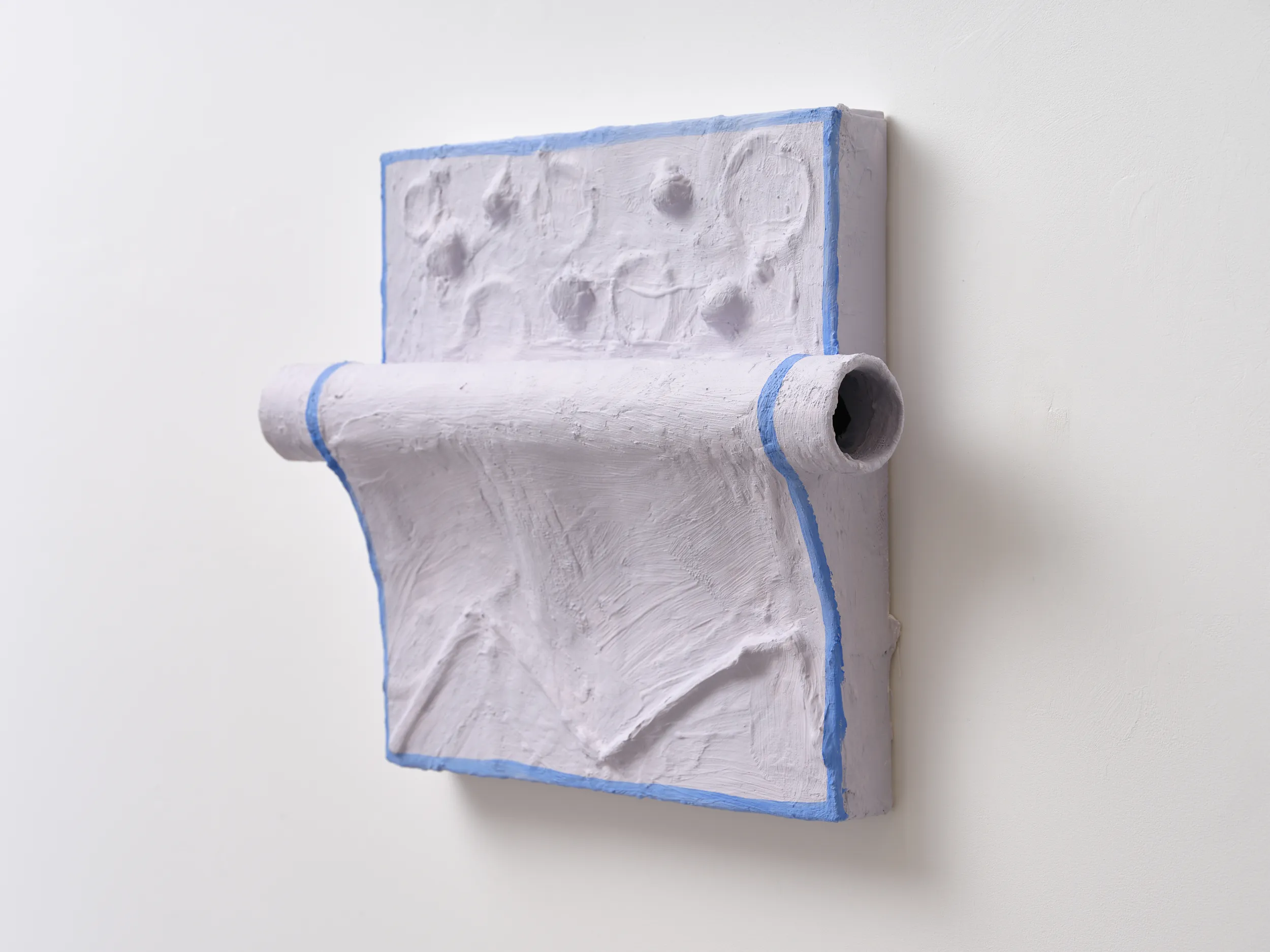 Sculptural painting in Plaster bandage, plumbers pipe, lolly sticks, driftwood, jewellery and oil on canvas untitled