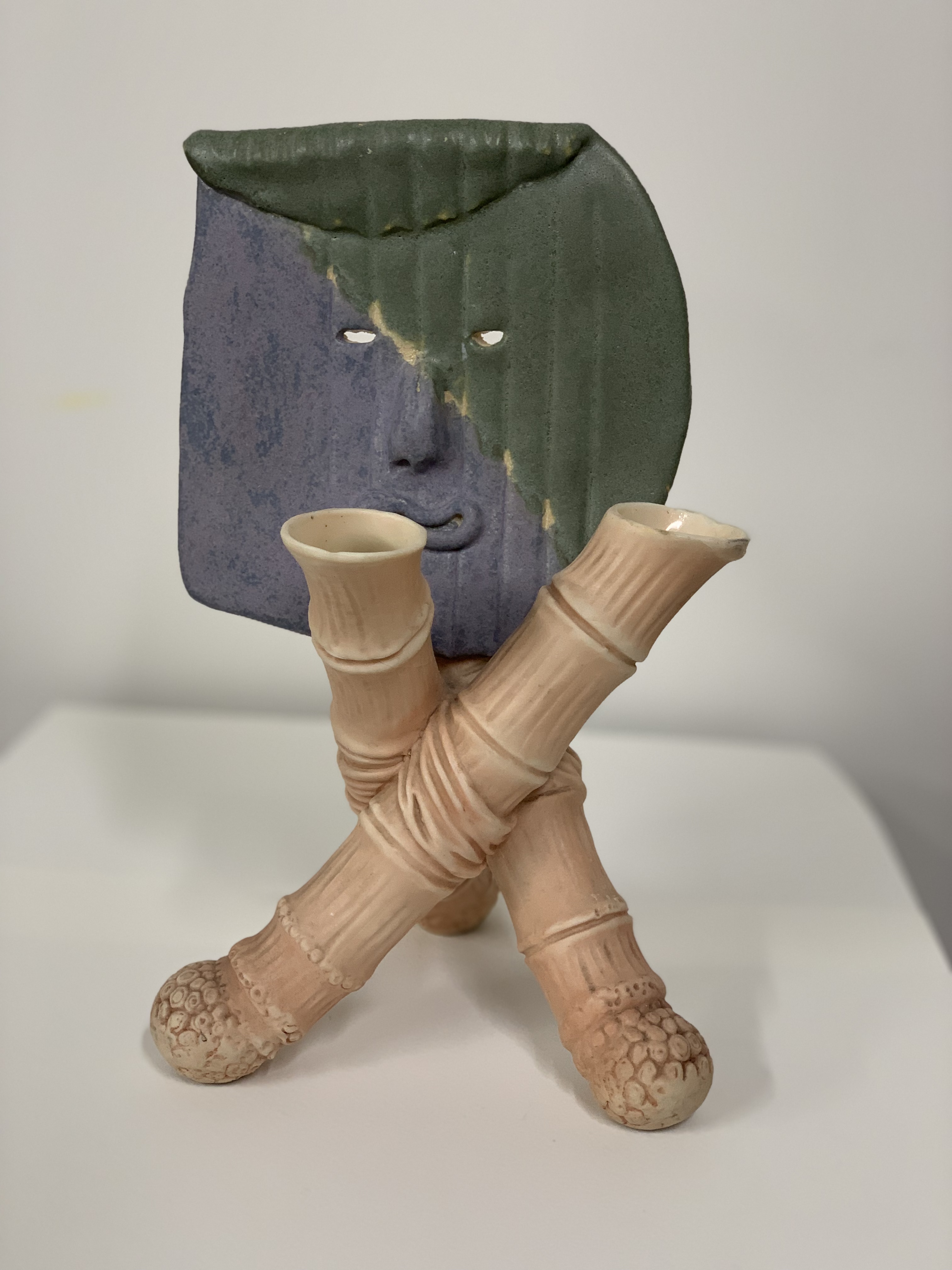 Sculpture by Rachel Walters in glazed stoneware and found ceramic not titled